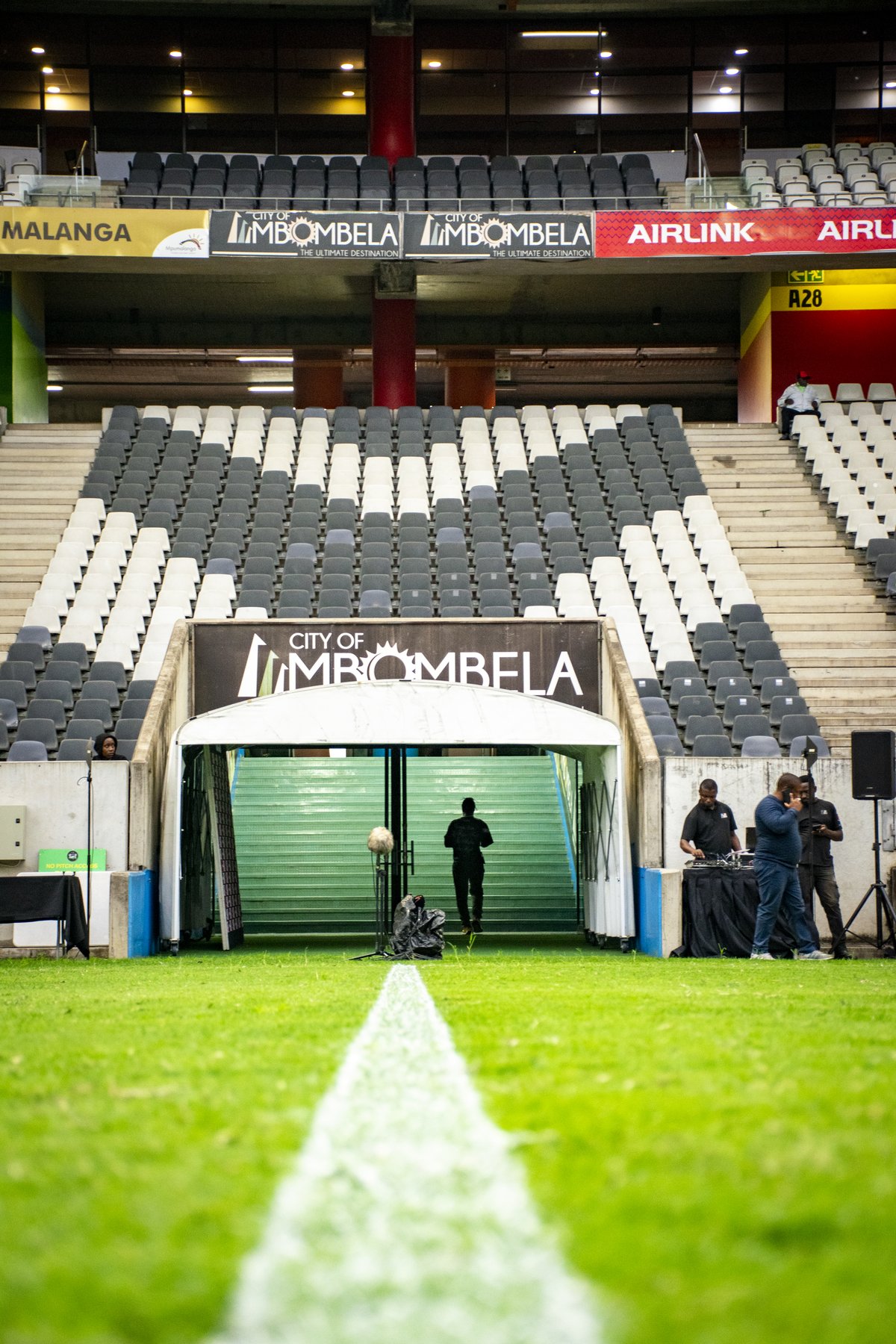 Players' tunnel entrance at Mbombela Stadium